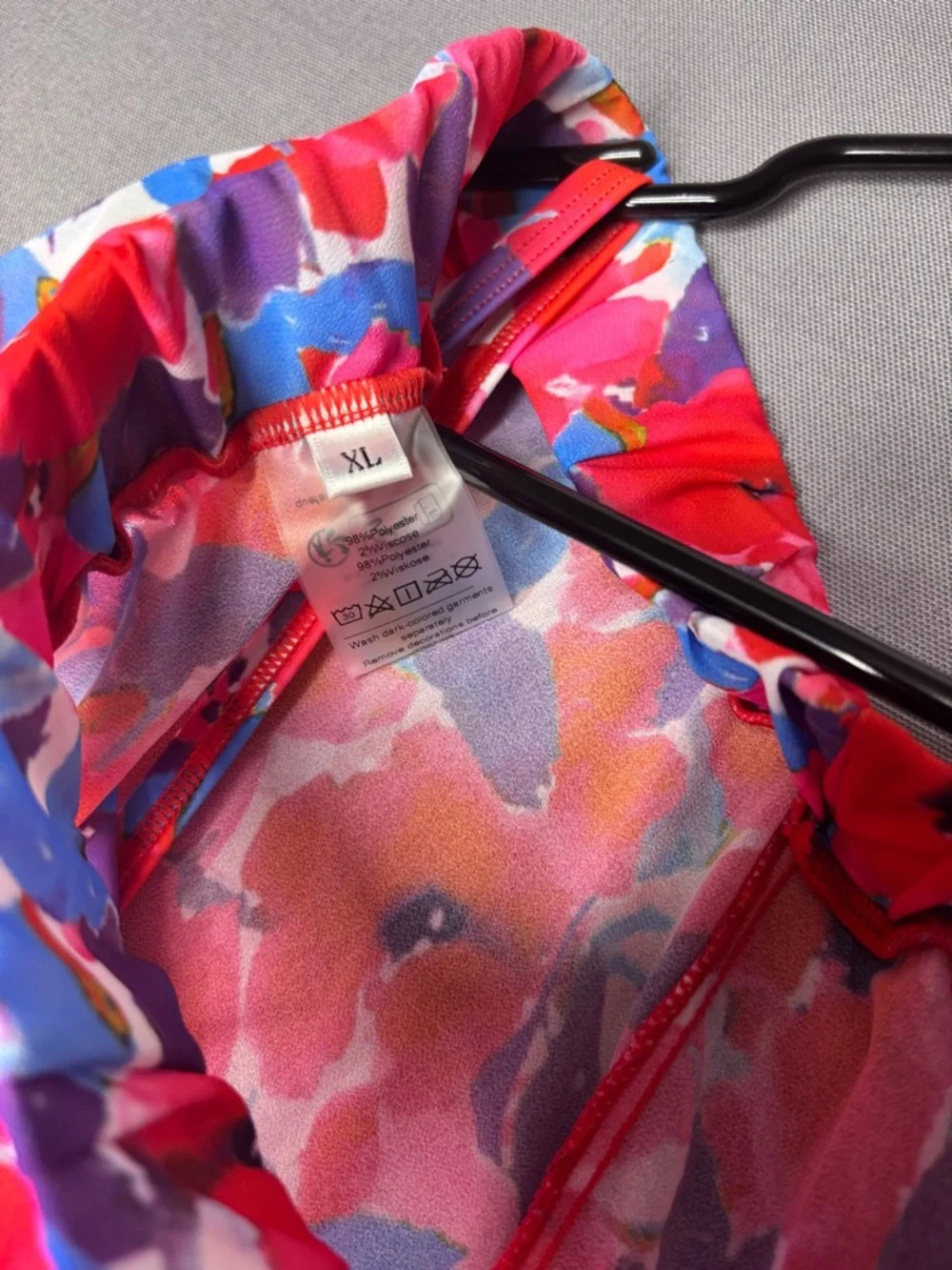 Floral one‎ piece Tummy control Swimsuit & Cover-Up Skirt – Matching Set Size XL
